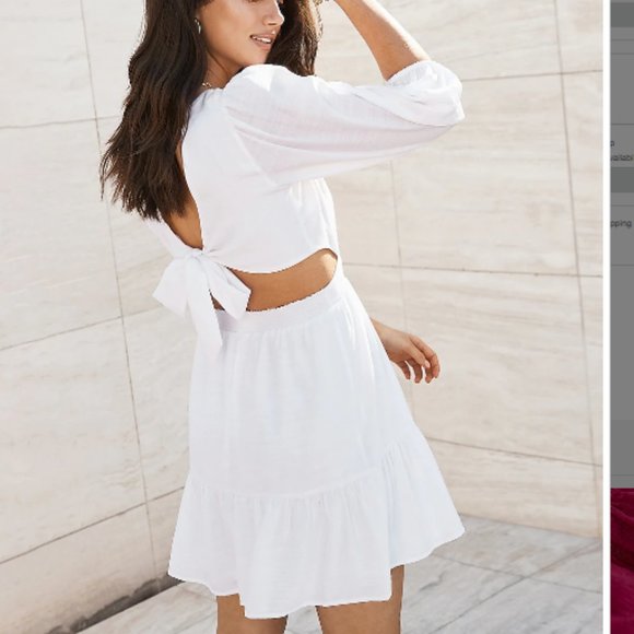 Express Dresses & Skirts - Express Tie Back Ruffle Hem Dress
